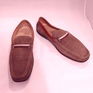 Johnston & Murphy Suede & Leather Loafers Brown